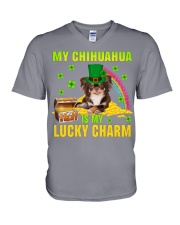 Chihuahua-CS4143-Lucky Charm-V2 V-Neck T-Shirt tile