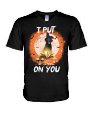 Curly Coated Retriever-DN2127-I Put A Spell V-Neck T-Shirt tile