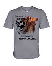 Rough Collie-02-CS1389-My Hardest V-Neck T-Shirt tile