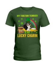 Tibetan Terrier 2-CS4143-Lucky Charm-V2 Ladies T-Shirt tile