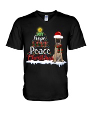 Belgian Shepherd -DN2392-Christmas-V3 V-Neck T-Shirt tile