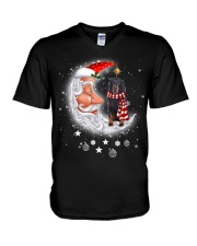 Gordon Setter-CS3727-Moon And Dog V-Neck T-Shirt tile
