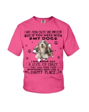 Bearded Collie-CS3017-Happy Place Youth T-Shirt tile