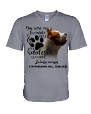 Staffordshire Bull Terrier-CS1389-My Hardest V-Neck T-Shirt tile