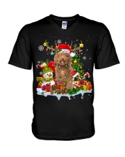 Labradoodle-CS3986-Christmas Dog-V14 V-Neck T-Shirt tile