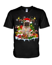Pug 2-CS3986-Christmas Dog-V14 V-Neck T-Shirt tile