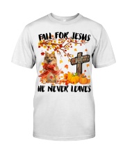German Spitz-CS3252-Fall For Jesus Classic T-Shirt front