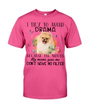 Pomeranian-CS3267-I Try To Avoid Classic T-Shirt tile