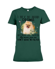 Pomeranian-CS3267-I Try To Avoid Premium Fit Ladies Tee tile