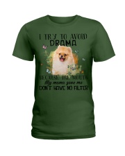 Pomeranian-CS3267-I Try To Avoid Ladies T-Shirt tile