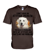 Kuvasz-CS3647-Attitude Problem V-Neck T-Shirt tile