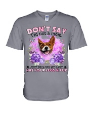 Basenji-CS4086-Don't Say-V2 V-Neck T-Shirt tile