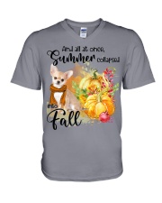 Chihuahua 2-CS3297-Into Fall V-Neck T-Shirt tile