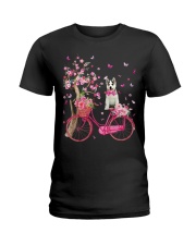 Alaskan Malamute-CS3104-Dog And Bicycle Ladies T-Shirt tile