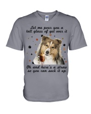 Shetland Sheepdog-CS3062-Let Me Pour V-Neck T-Shirt tile