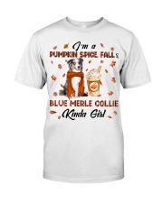 Blue Merle Collie-CS3129-Pumpkin Spice Classic T-Shirt front