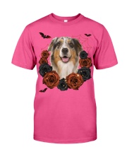 Australian Shepherd-CS3406-Rose And Dog-V3 Classic T-Shirt tile
