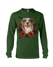 Australian Shepherd-CS3406-Rose And Dog-V3 Long Sleeve Tee tile