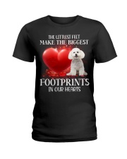 Bichon Frise-DN2037-Footprints-V2 Ladies T-Shirt tile