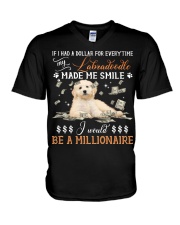 Labradoodle-CS3957-Made Me Smile-V2 V-Neck T-Shirt tile