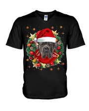 Cane Corso-Head-CS3788-Christmas-V10 V-Neck T-Shirt tile