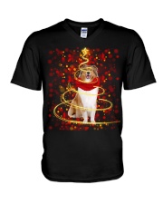 Rough Collie-CS3733-Christmas Dog-V20 V-Neck T-Shirt tile