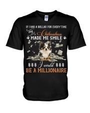 Chihuahua 2-CS3957-Made Me Smile-V2 V-Neck T-Shirt tile
