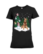 Airedale Terrier-CS4017-Christmas Dog-V15 Premium Fit Ladies Tee tile