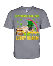French Bulldog 1-CS4143-Lucky Charm-V2 V-Neck T-Shirt tile