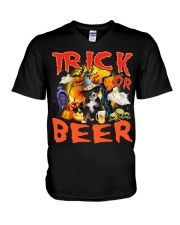 Bernese Mountain Dog 2-DN2153-Trick Or Beer V-Neck T-Shirt tile