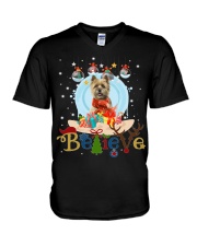 Cairn Terrier-CS4082-Believe-V2 V-Neck T-Shirt tile