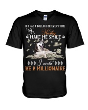 Husky-CS3957-Made Me Smile-V2 V-Neck T-Shirt tile