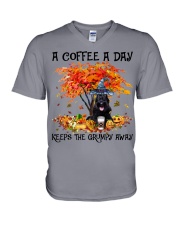 Scottish Terrier -CS3366-Keeps The Grumpy V-Neck T-Shirt tile