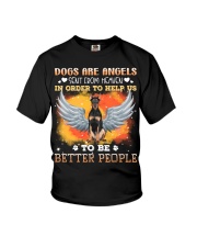 German Pinscher-CS3590-Dogs Are Angels Youth T-Shirt tile