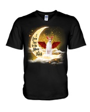 Basenji-CS3193-I Love You-V2 V-Neck T-Shirt tile