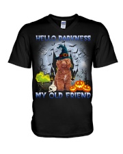 Poodle 3-CS3209-Hello Darkness V-Neck T-Shirt tile