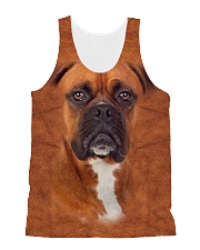 Boxer-Face and Hair All-over Unisex Tank thumbnail