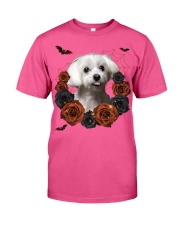 Maltese-CS3406-Rose And Dog-V3 Classic T-Shirt tile