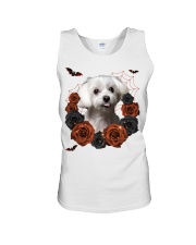 Maltese-CS3406-Rose And Dog-V3 Unisex Tank tile