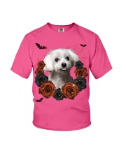 Maltese-CS3406-Rose And Dog-V3 Youth T-Shirt tile