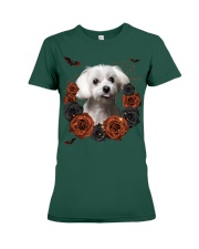 Maltese-CS3406-Rose And Dog-V3 Premium Fit Ladies Tee tile