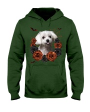 Maltese-CS3406-Rose And Dog-V3 Hooded Sweatshirt tile