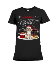 Shetland Sheepdog-CS3656-Christmas Premium Fit Ladies Tee tile