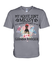 German Pinscher-CS4029-My House V-Neck T-Shirt tile