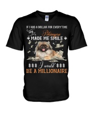 Pekingese-CS3957-Made Me Smile-V2 V-Neck T-Shirt tile