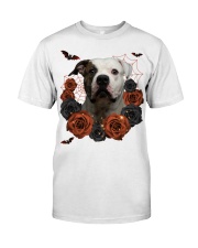American Bulldog-CS3406-Rose And Dog-V3 Classic T-Shirt front