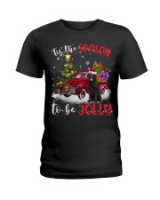 Curly Coated Retriever-CS3821-Tis The Season Ladies T-Shirt tile