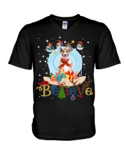 Bull Terrier-CS4082-Believe-V2 V-Neck T-Shirt tile
