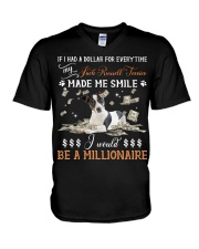 Jack Russell Terrier-CS3957-Made Me Smile-V2 V-Neck T-Shirt tile