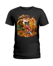 Staffordshire Bull Terrier-CS3111-Autumn Dog-V2 Ladies T-Shirt tile